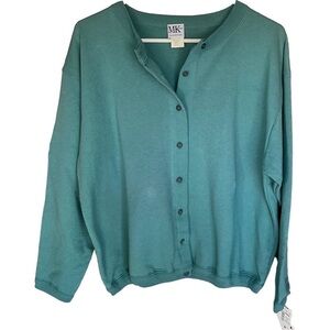 VINTAGE WOMENS TOP BY SILVERWARE SIZE MED. PETITE SOLD BY WARDS